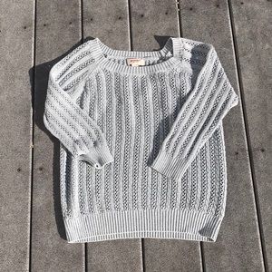 Gray 3/4 Length Sleeve Sweater